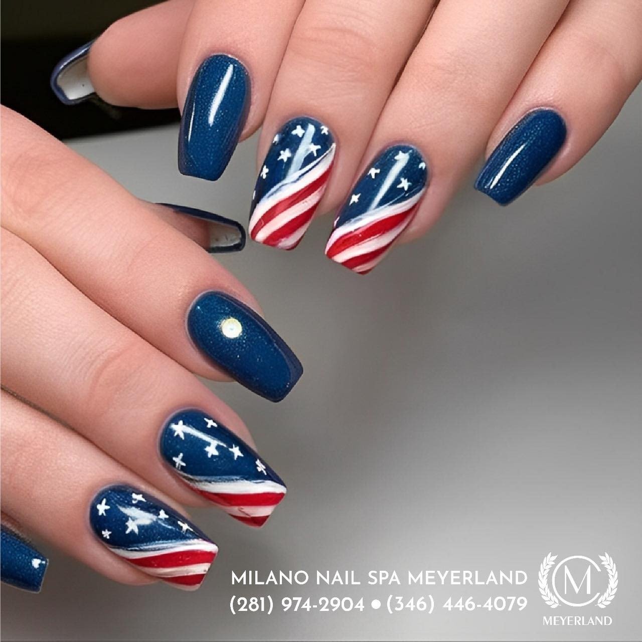 Independence Day Patriotic Nail Art